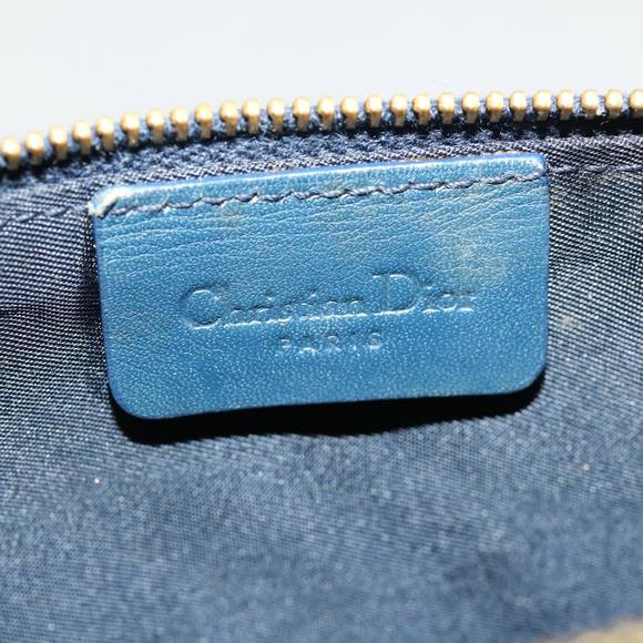Christian Dior Trotter Canvas Saddle Pouch Pouch Blue Auth 35645 - Picture 10 of 16